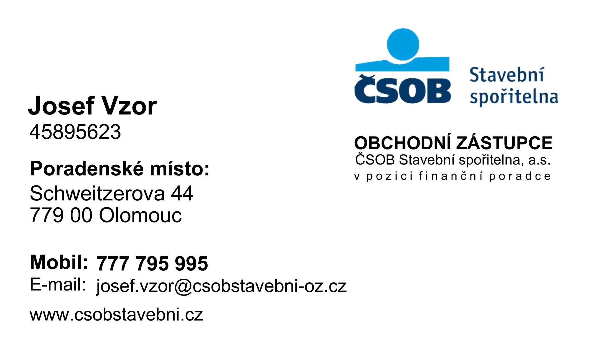 Vizitka pro OZ ČSOB