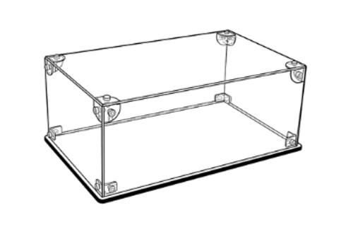 Plexisklová vitrína na modely 2mm (650 x 320 x 450) NT